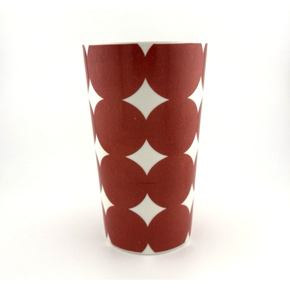 Starbucks 14 oz Coffee Cup Travel Mug No Lid Red large Polka Dots 2018 FADED - Picture 8 of 11